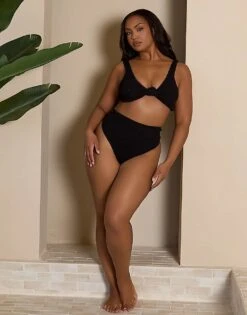 Moda Minx X Bernadette Afia Curve Scrunch Bikini In Black